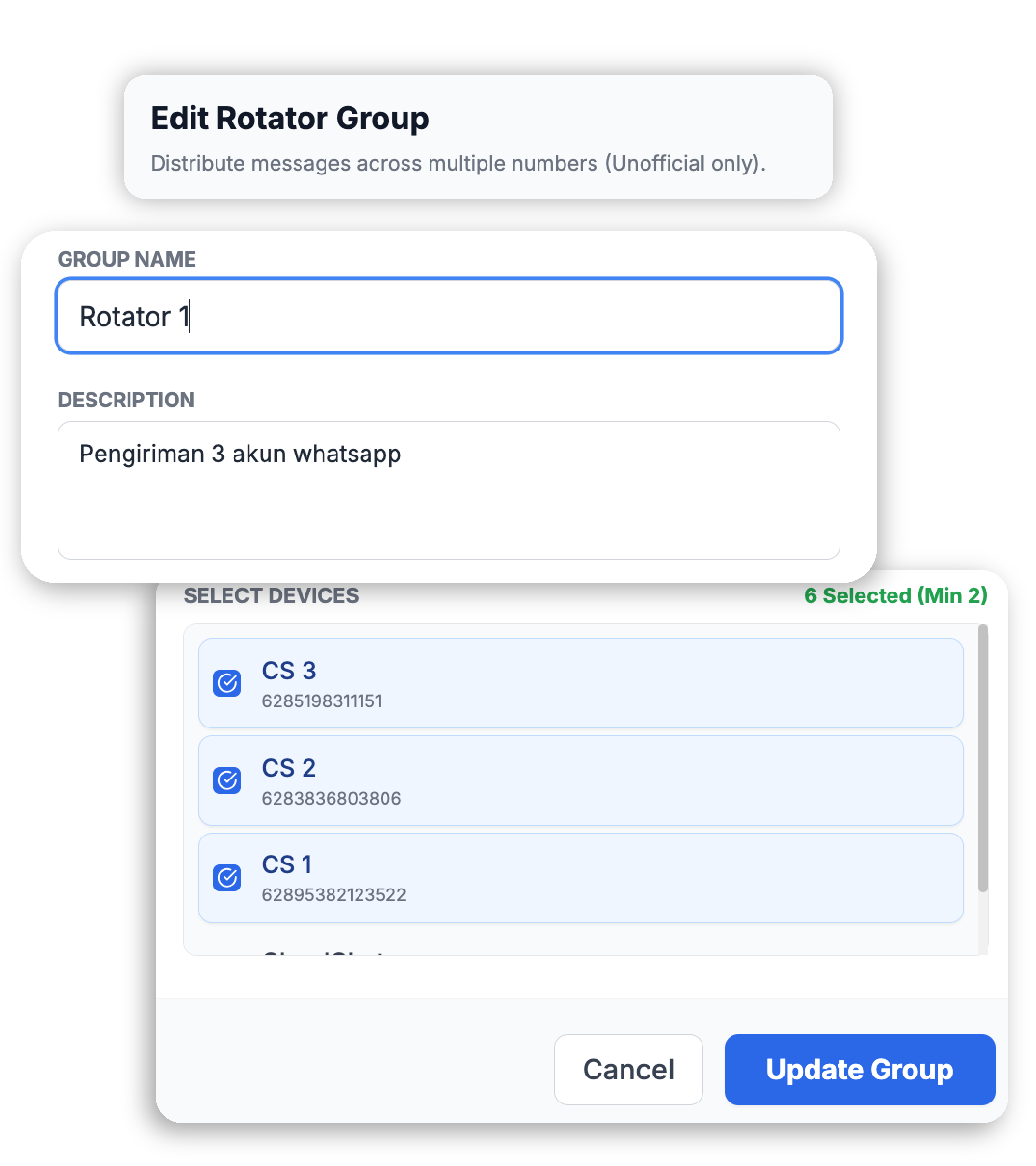 WhatsApp Rotator